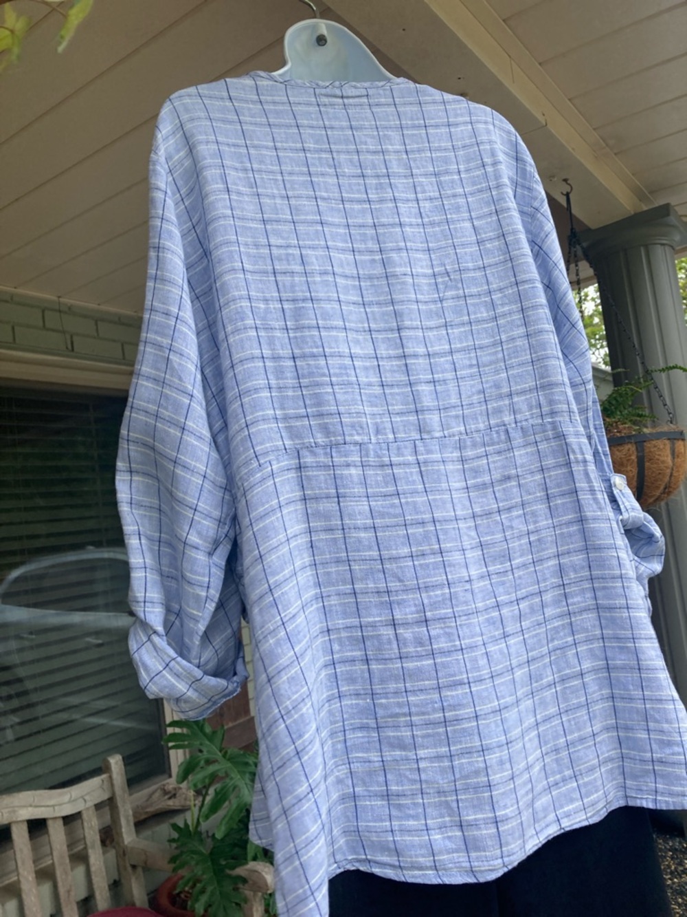 FLAX LINEN tunic, size medium. P2P is 24.5”. 30” long. Very roomy. - Picture 7 of 10